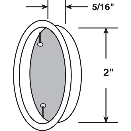 Prime-Line N 7206 Door Pull, 2 in Dia, 5/16 in D, Steel, Satin Nickel