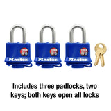 Master Lock 1-5/16 in. H X 1 in. W Vinyl Covered Steel Double Locking Weather-Resistant Padlock