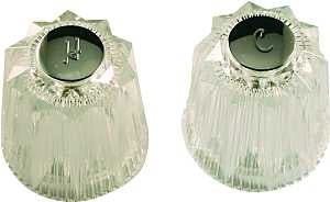 Danco 88262 Faucet Round Knob Handle, Acrylic, For: Price Pfister Contessa and Windsor Two Handle Tub/Shower Faucets