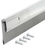 M-D 05389 Door Sweep, Aluminum Flange, 36 in L, 1/4 in W, Aluminum Flange, Vinyl Insert