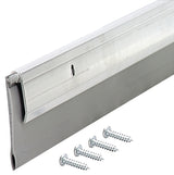 M-D 05389 Door Sweep, Aluminum Flange, 36 in L, 1/4 in W, Aluminum Flange, Vinyl Insert