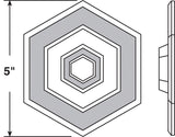 Prime-Line 5 in. W X 5 in. L Vinyl White Wall Protector Mounts to wall