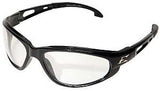 Edge SW111 Non-Polarized Safety Glasses, Clear Lens, Black Frame, Unisex, Polycarbonate Lens, Full Frame, Nylon Frame