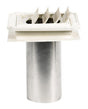 Builders Edge 4 in. W White Copolymer Exhaust Vent