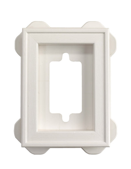 Builders Edge 8 in. H X 8 in. W X 6-5/16 in. L Prefinished White Copolymer Mounting Block