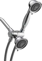 Waterpik PowerSpray+ Series VAT-313E-343DE Dual Showerhead System, 1.8 gpm, 6-Spray Function, Polished Chrome