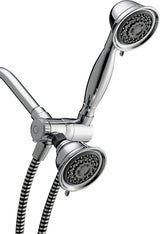Waterpik PowerSpray+ Series VAT-313E-343DE Dual Showerhead System, 1.8 gpm, 6-Spray Function, Polished Chrome