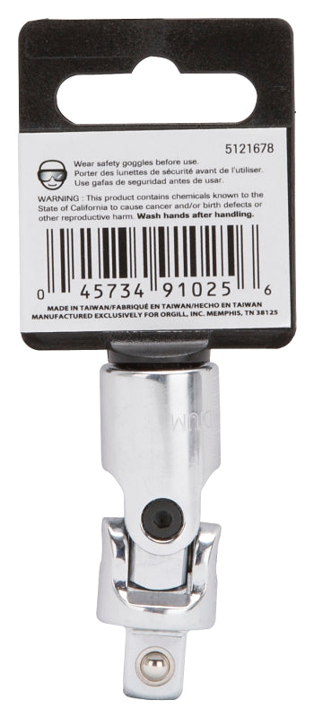 Vulcan MT6491732 Universal Joint, 3/8 in Drive size, Chrome