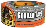 Gorilla 105463 Duct Tape, 10 yd L, 1.88 in W, Polyethylene-Coated Cloth Backing, Silver
