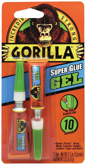 Gorilla 7820002 Super Glue, Straw/White Water, Liquid, 3 g, Tube