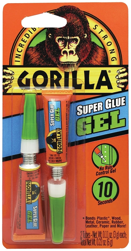 Gorilla 7820002 Super Glue, Straw/White Water, Liquid, 3 g, Tube
