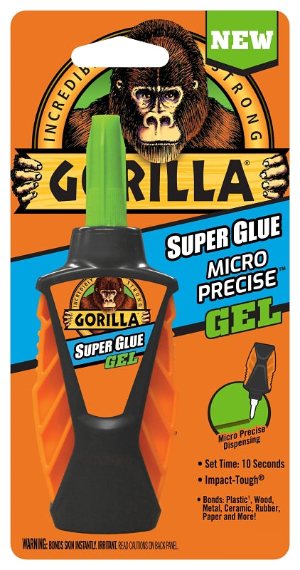 Gorilla 102177 Micro Precise Super Glue, Liquid, Irritating, Sharp, Clear, 5.5 g Bottle