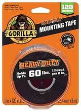 Gorilla 102441 Mounting Tape, 120 in L, 1 in W