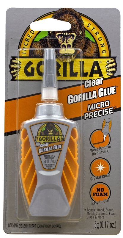 Gorilla 103616 Glue, Liquid, Irritating/Sharp, Crystal Clear, 5 g