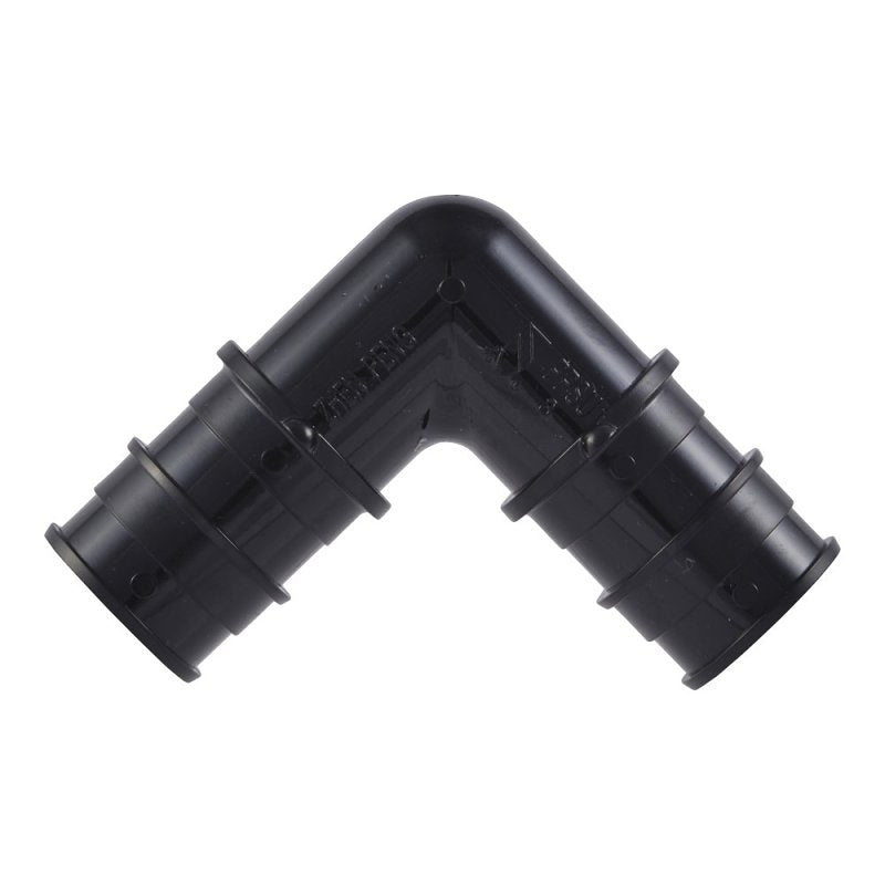 SharkBite UA256A5 Elbow, 3/4 in, Barb, 90 deg Angle, Acudel Polymer, Black, 150 to 160 psi Pressure