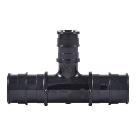 SharkBite UA412A5 Expansion Reducing Tee, 3/4 x 3/4 x 1/2 in, Barb, Polysulfone, Black, 160 psi Pressure