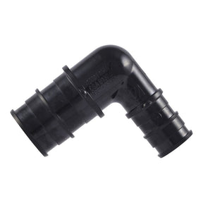 SharkBite UA274A5 Reducing Elbow, 3/4 x 1/2 in, Barb, 90 deg Angle, Acudel Polymer, Black, 150 to 160 psi Pressure