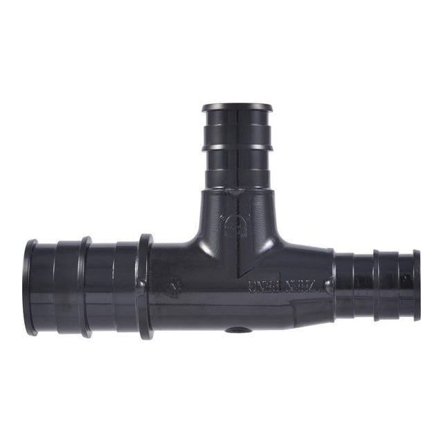 SharkBite UA454A5 Expansion Reducing Tee, 3/4 x 1/2 x 1/2 in, Barb, Polysulfone, Black, 160 psi Pressure