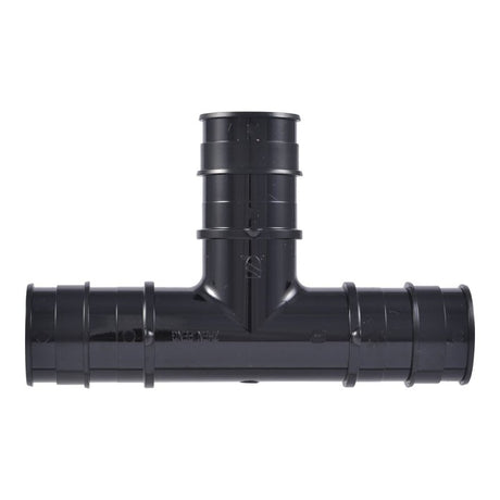 SharkBite UA374A5 Expansion Reducing Tee, 1 in, Barb, Polysulfone, Black, 160 psi Pressure