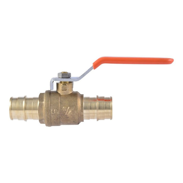 SharkBite UAB22463LFA Ball Valve, 1 in Connection, Barb, 160 psi Pressure, Brass Body