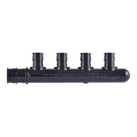 SharkBite UAMPT4C Multi-Port Closed Pipe Tee, 3/4 in Inlet, 4-Outlet, 1/2 in Outlet, Acudel Polymer