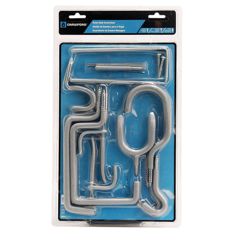 Crawford Vinyl Coated Gray Steel Assorted Home Hook Assortment Hook 20 pk