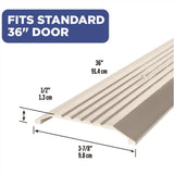 M-D Building Products 0.5 in. H X 3.88 in. W X 36 in. L Aluminum/Vinyl Commercial Threshold Silver