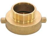 Abbott Rubber JBHA-150 Hydrant Adapter, 2-1/2 x 1-1/2 in, NST x NPT, Brass
