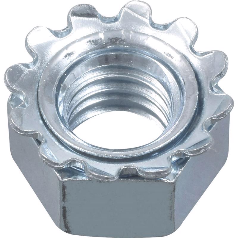 HILLMAN 10/24 in. Zinc-Plated Steel SAE Keps Lock Nut 100 pk