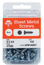 HILLMAN No. 8 Ga. X 3/4 in. L Phillips Pan Head Sheet Metal Screws 100 pk, Pack of 5