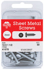 HILLMAN No. 10 Ga. X 1-1/2 in. L Phillips Pan Head Sheet Metal Screws 50 pk, Pack of 5