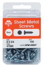 HILLMAN No. 10 Ga. X 2 in. L Phillips Pan Head Sheet Metal Screws 50 pk, Pack of 5