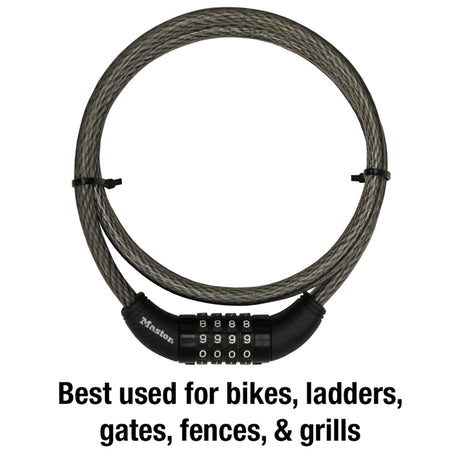 Master Lock 3/8 in. D X 60 in. L Vinyl Coated Steel Locking Cable
