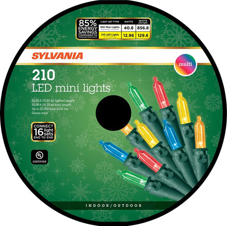 Santas Forest V40741-33 Italian Light Reel, 120 V, 70-Lamp, Multi-Color, 20,000 hr Average Life, 48 ft L