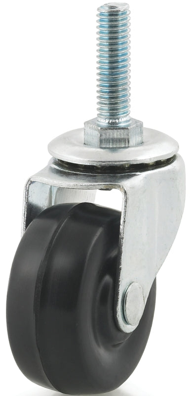 Dh Casters C-L20T1RS Swivel Caster, Threaded Mounting, 2-5/8 in H Dimensions, 2 in Dia Wheel, 13/16 in W Wheel, 77 lb