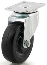 Dh Casters C-LM4P1RS Swivel Caster, 2-3/8 x 3-5/8 in Plate, 5-1/18 in H Dimensions, 4 in Dia Wheel, 1-1/4 in W Wheel