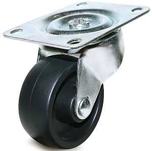 Dh Casters C-GD30PS Swivel Caster, 3-1/8 x 4-1/16 in Plate, 3-13/16 in H Dimensions, 1-1/4 in W Wheel