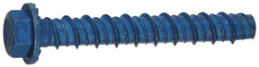Tapcon 11413 Screw Anchor, Hex Drive, Steel, Metallic, 10 PK