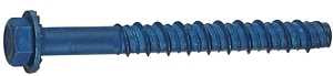 Tapcon 11414 Screw Anchor, 4 in L, Hex Drive, Steel, Metallic