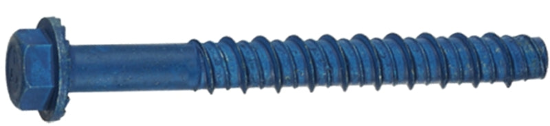 Tapcon 11414 Screw Anchor, 4 in L, Hex Drive, Steel, Metallic