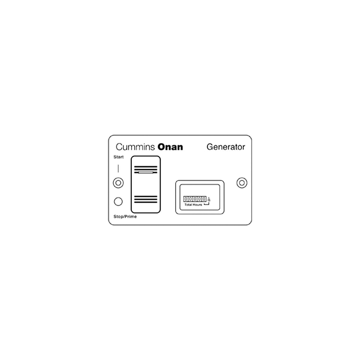 Onan Switch &amp; Analog Hourmeter Panel For Gasoline &amp; LP Vapor Generators