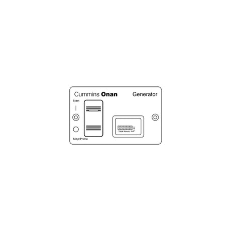 Onan Switch &amp; Analog Hourmeter Panel For Gasoline &amp; LP Vapor Generators