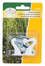 Landscapers Select GB0423L Ceiling Hook, 1-17/32 in H, Zinc, White, Ceiling Mount Mounting
