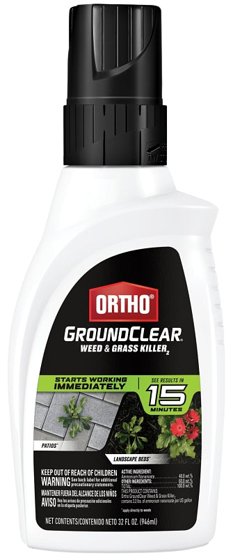 Ortho 4650306 Weed and Grass Killer, Liquid, Clear, Spray Application, 32 oz Bottle