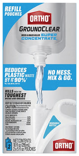 Ortho GroundClear Series 4656705 Weed and Grass Killer Super Concentrate Refill, Liquid, Dark Brown, 5 oz Pouch