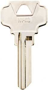 Hy-Ko 11050DE6 Key Blank, Brass, Nickel, For: Dexter Cabinet, House Locks and Padlocks, Pack of 50