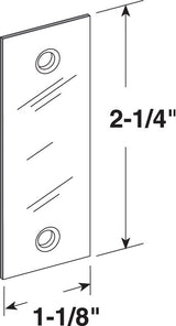 Prime-Line Gray Steel Edge Filler Plate 1 pk