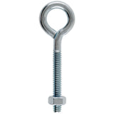 Hampton 1/4 in. X 3 in. L Zinc-Plated Steel Eyebolt Nut Included, Pack of 10