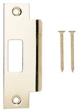 ProSource HSH-006-PS Strike Plate, 4-7/8 in L, 2 in W, Steel, Brass