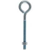 Hampton 5/16 in. X 5 in. L Zinc-Plated Steel Eyebolt Nut Included, Pack of 10